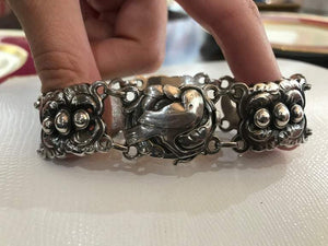 Vintage Georg Jensen Dove Bird Sterling Silver Bracelet #14 Denmark Estate Find
