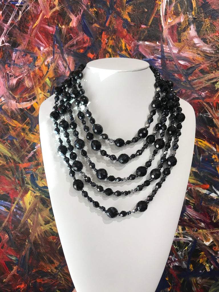 Buy Black Trifari Seed Bead Necklace Online in India - Etsy