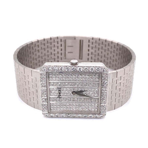 Piaget Diamond White Gold Dress Wristwatch Estate Fine Jewelry