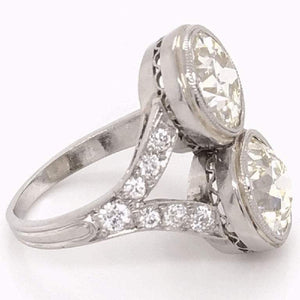 Art Deco 5.00 Carat Old European Diamond Platinum Engagement Ring