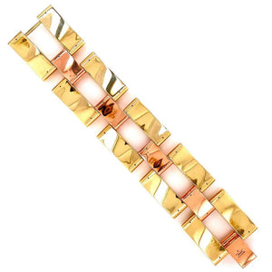 Tiffany & Co. Retro Link Gold Bracelet Estate Fine Jewelry