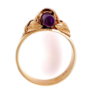 Lapis Lazuli and Sugilite Gold Cocktail Ring Estate Fine Jewelry