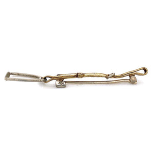 Vintage Equestrian Stir-Up Gold Brooch Pin Estate Fine Jewelry