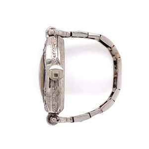 Diamond Art Deco Platinum Cocktail Watch Ring Fine Estate Jewelry, circa 1920s